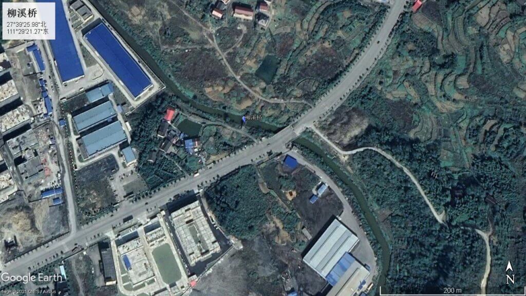 柳溪桥的卫星地图